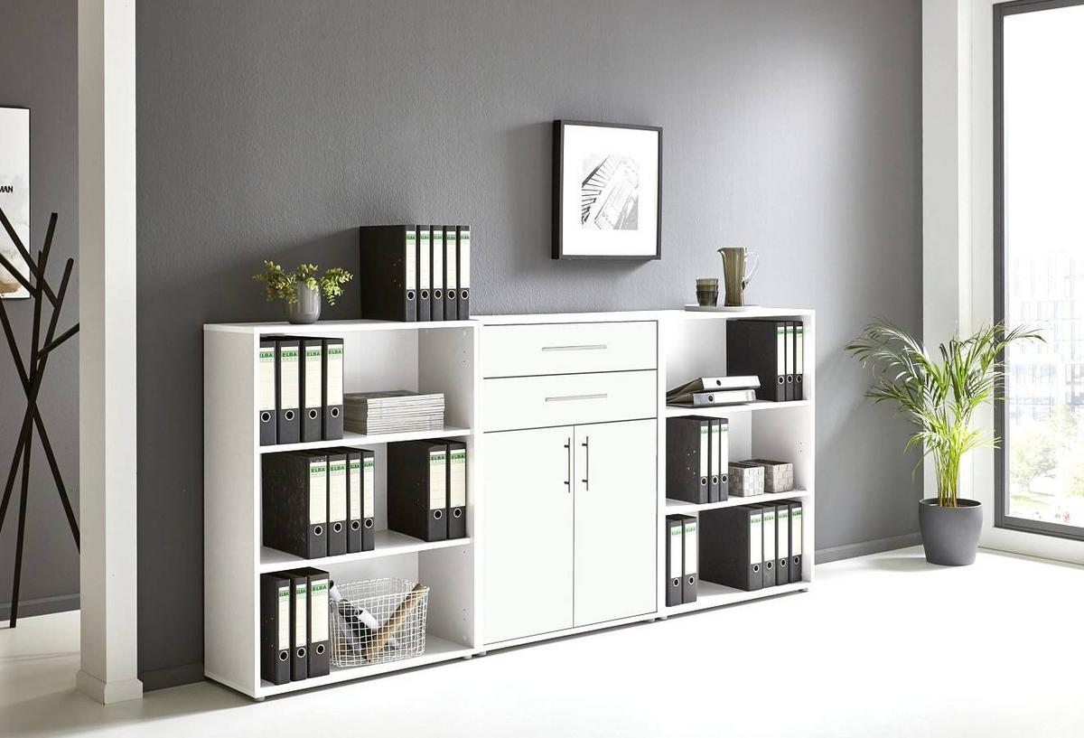 Aktenschrank Office Edition Weiß B: 253,2cm - Weiß, MODERN, Holzwerkstoff (253,2/113,6/33cm) - MID.YOU
