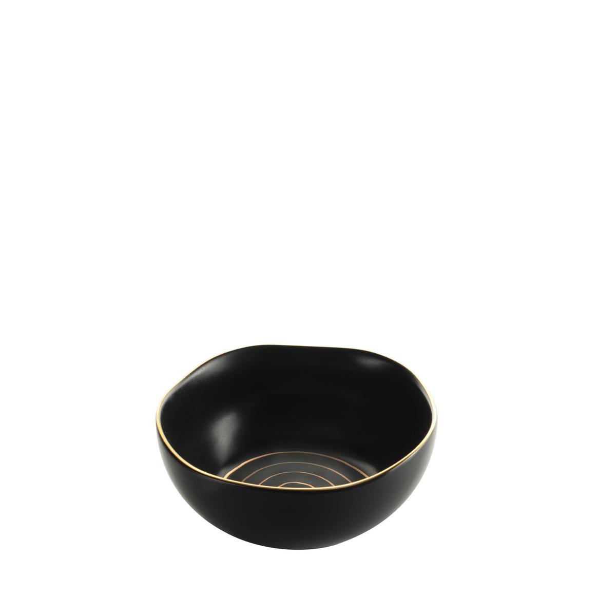 MISKA NA CEREÁLIE ONIX - čierna/zlatá, Modern, keramika (15/7cm) - Mömax