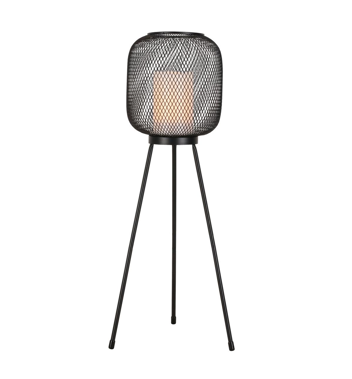 Stolní svítidlo Upu, P/V:23/58cm, černá - bílá/černá, Romantický / Rustikální, kov/plast (23/58cm) - Modern Living