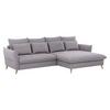 Eckschlafsofa Walter Hellgrau S: 274 cm - Hellbraun/Buchefarben, Design, Textil (274/170cm) - Livetastic