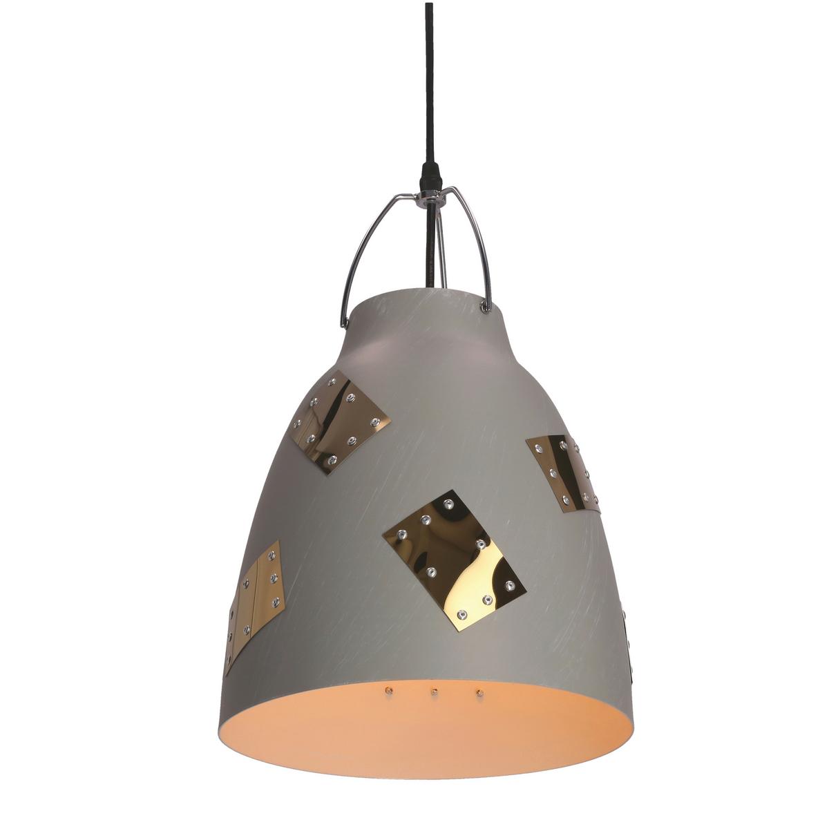Pendelleuchte 31-43269 Patch - Goldfarben/Grau, Design, Metall (25/25/135cm)