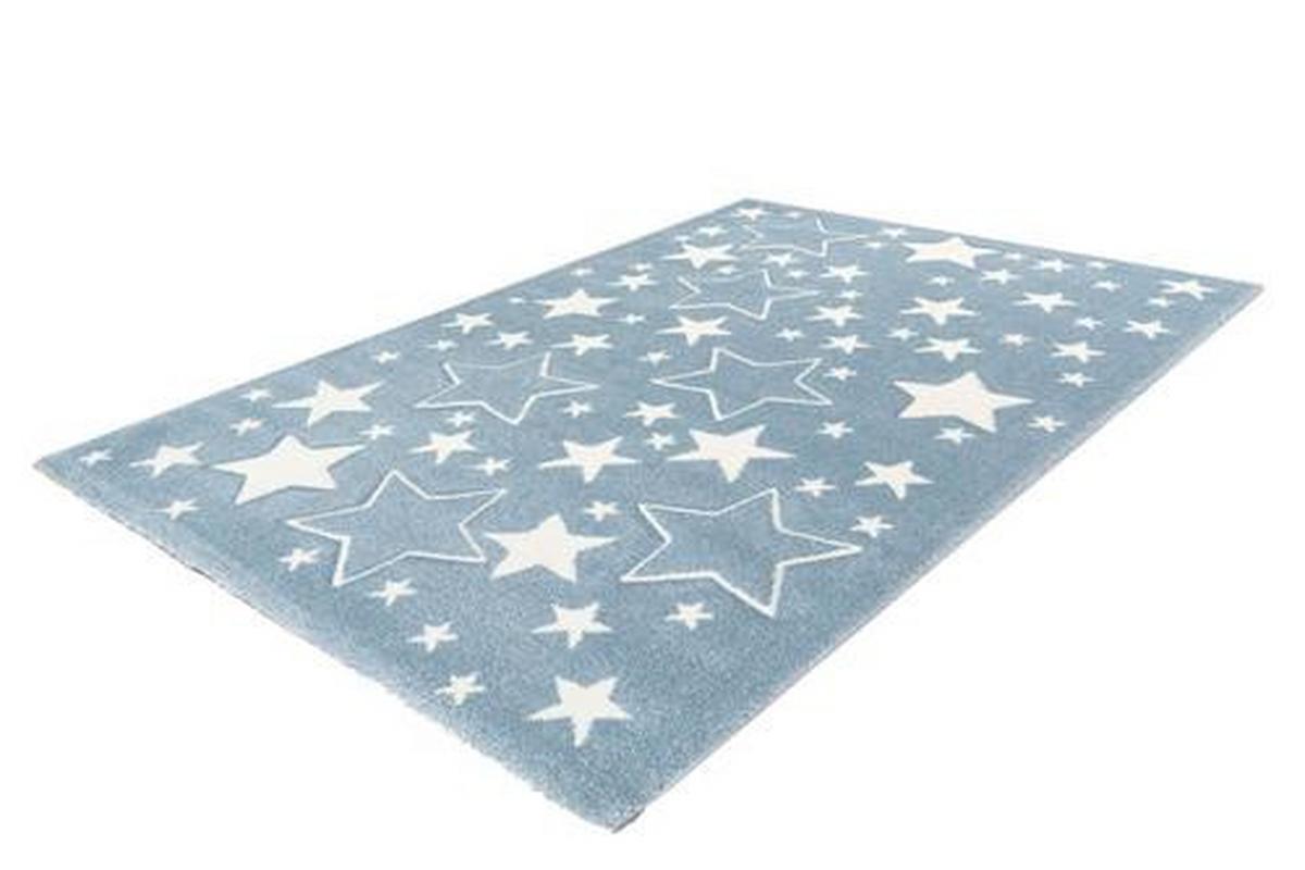 Kinderteppich Sterne Blau Tamworth 80x150 cm - Blau, Trend, Kunststoff (80/150cm) - Kayoom