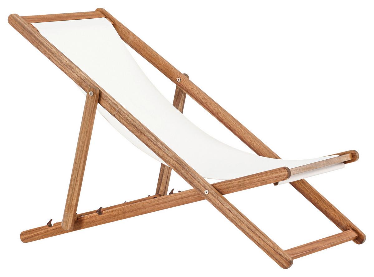 Strandsessel Peachy - Beige/Naturfarben, KONVENTIONELL, Holz/Textil (57/80/105cm) - Gardenson