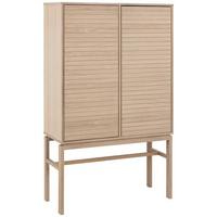 Vysoká komoda LINLEY - biela/farba duba, Design, drevo/kompozitné drevo (90,8/150/40cm) - Livetastic