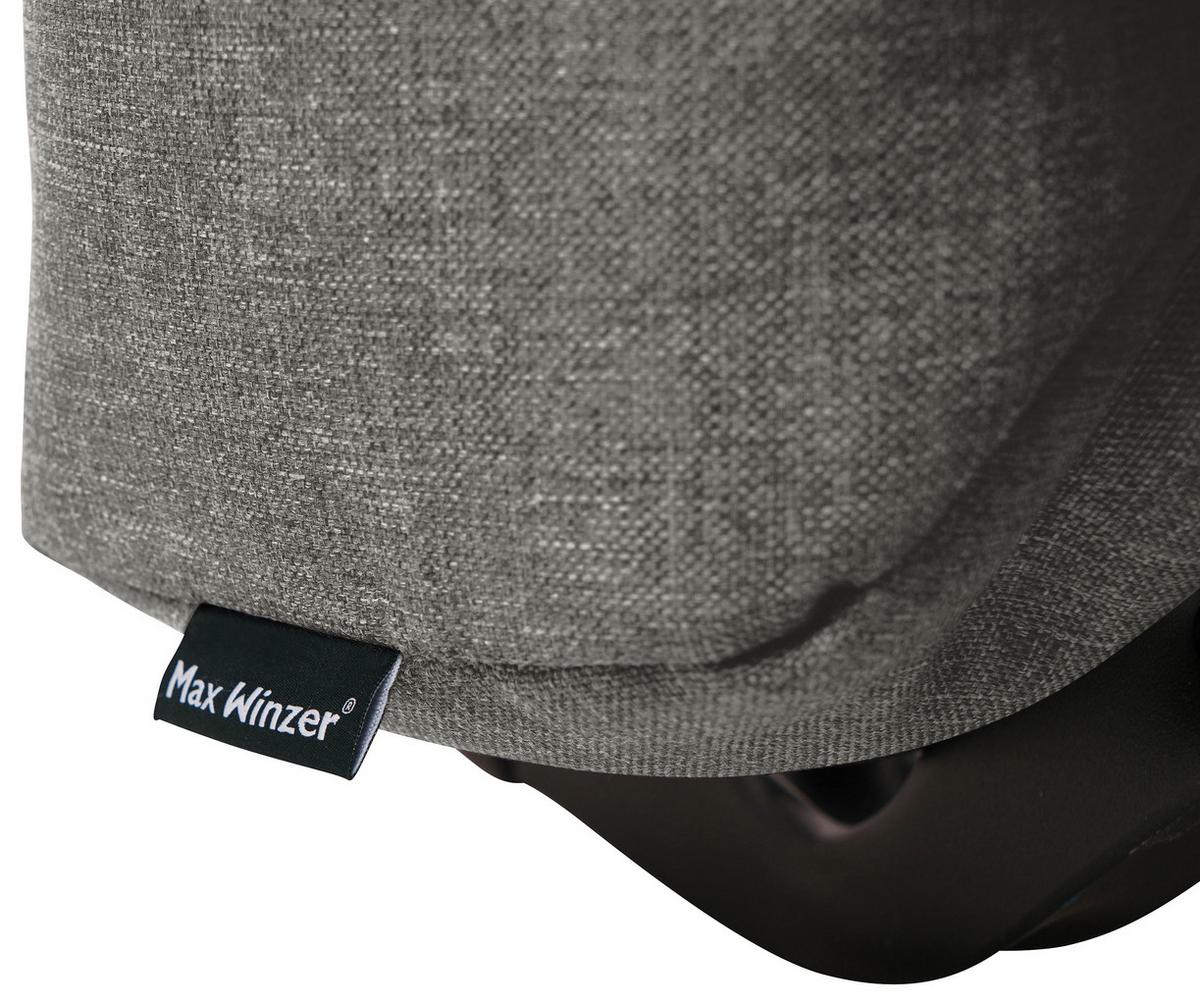 Schlafsessel Columbus Hellgrau inkl. Zierkissen - Hellgrau/Schwarz, Design, Textil (85/85/100cm) - Max Winzer
