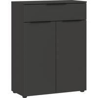 Unterschrank Crandon Graphitfarben, B:71 cm - Schwarz/Graphitfarben, MODERN, Holzwerkstoff (71/95/34cm) - Germania