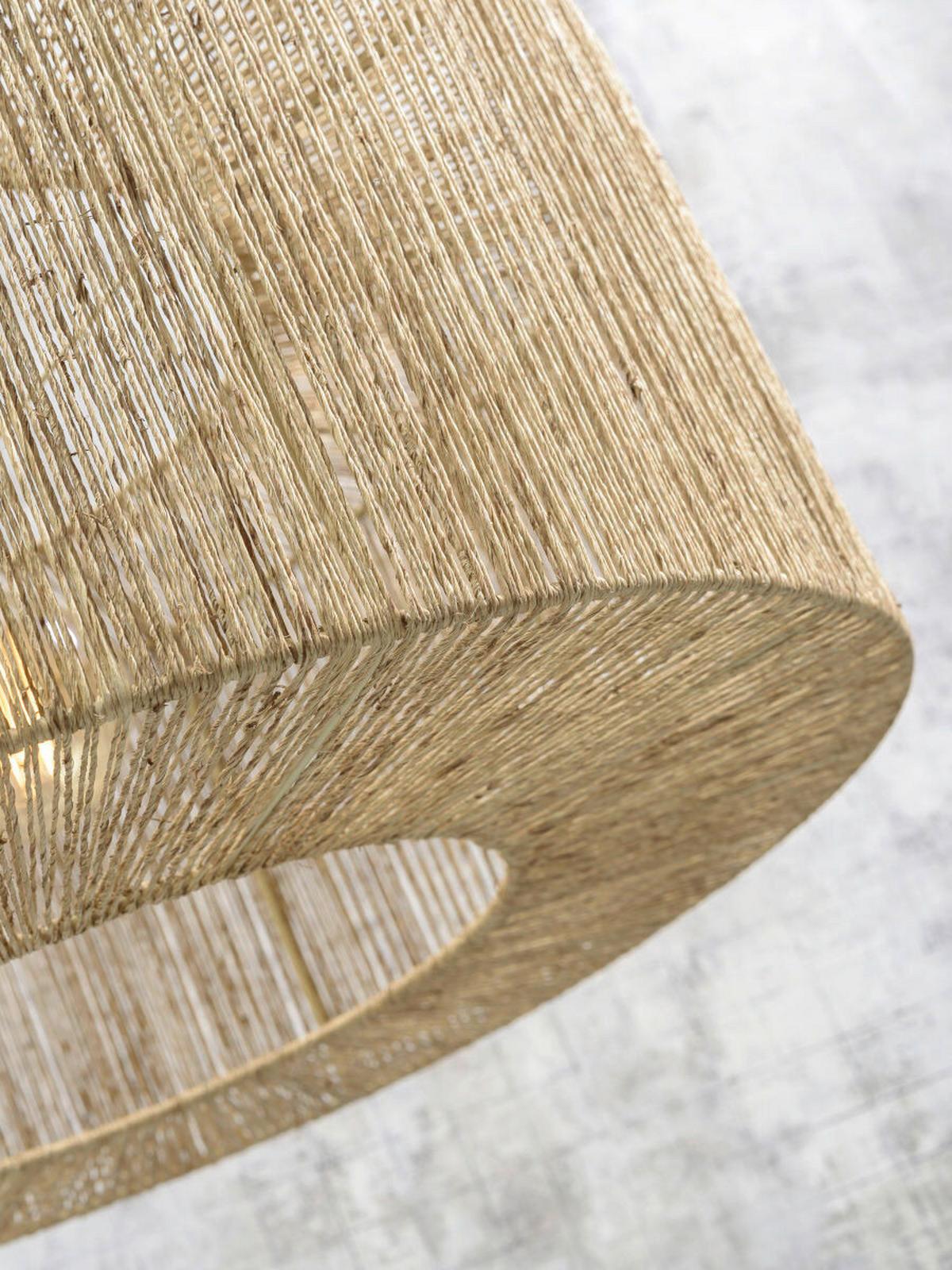 Hängeleuchte Iguazu H: 35 cm 1-Flammig höhenverstellbar - Hellbraun/Schwarz, Natur, Naturmaterialien/Kunststoff (52/35cm) - Good & Mojo