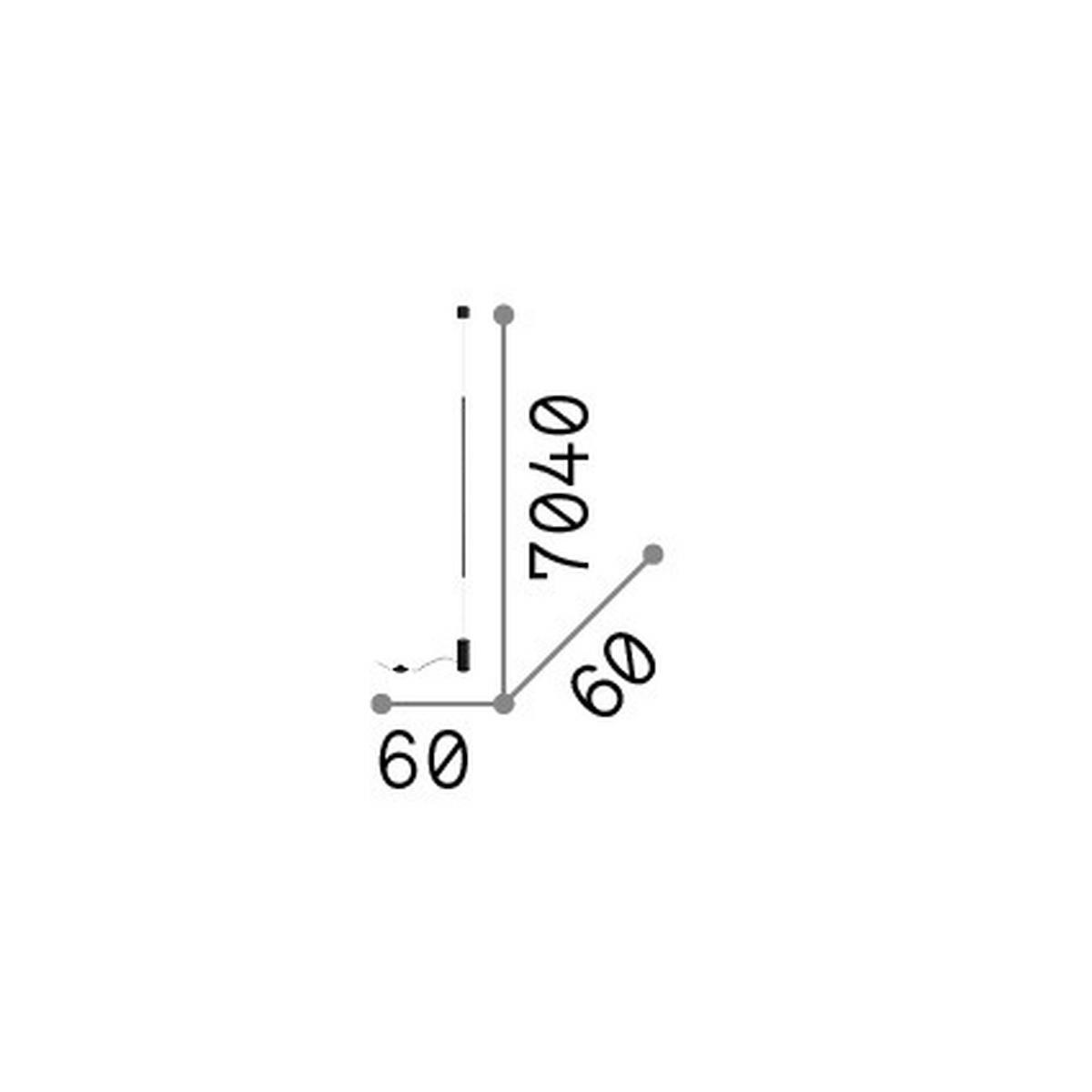 Led-wandleuchte Nero Schwarz D: 6 Cm - Schwarz, Design, Glas/Kunststoff (6/704cm) - Ideal Lux