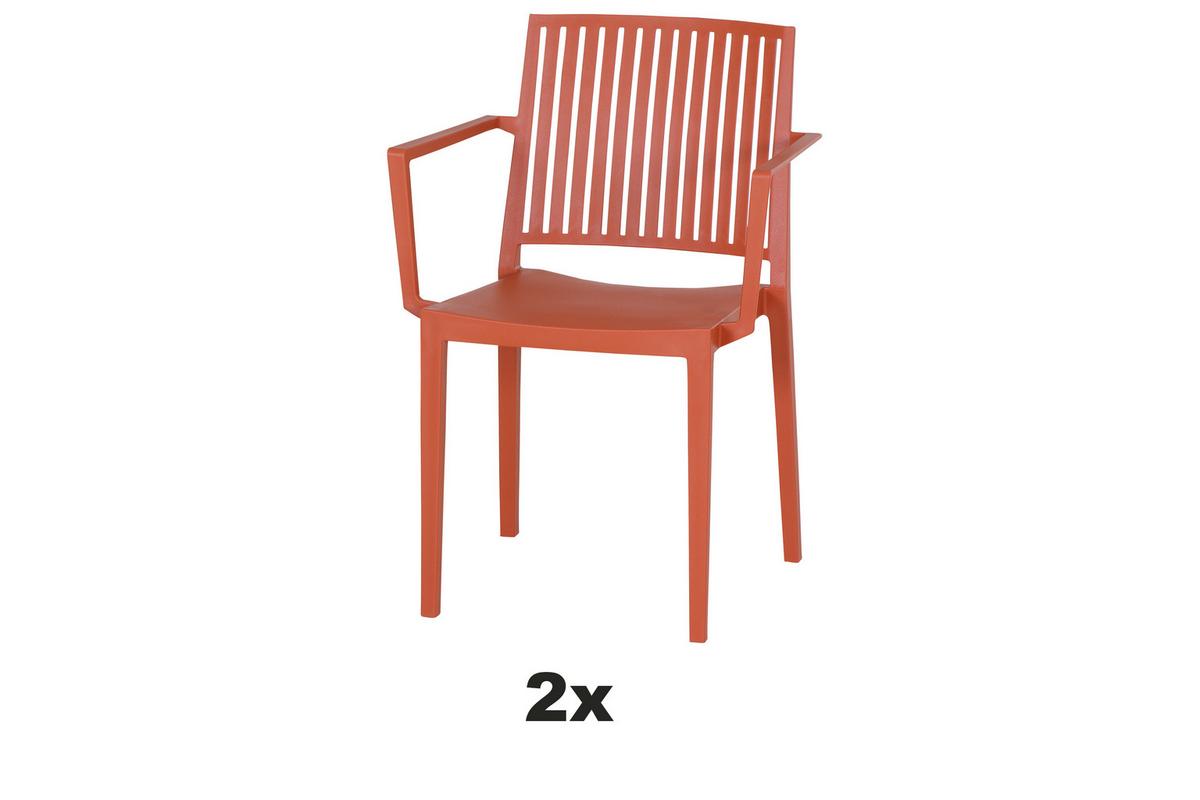 Stapelstuhl T20085 - Rot, Basics, Kunststoff (57/80/56cm) - Siena Garden