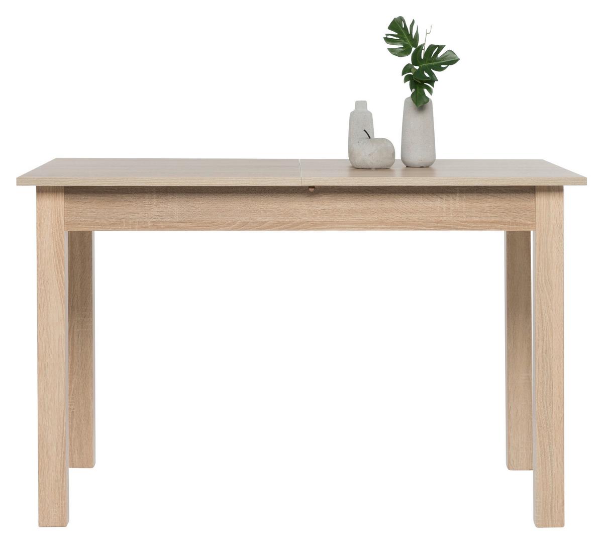 Esstisch Ausziehbar Coburg 120-160x70 Cm Eiche Dekor - Sonoma Eiche, Basics, Holzwerkstoff (120/70/76,5cm) - Livetastic