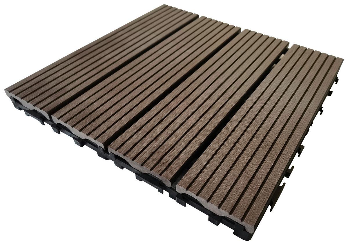 Terrassenfliese Maurice Cappuccino, 11 Stück - Cappuccino, KONVENTIONELL, Holzwerkstoff (30/30/2.4cm) - Prestige Home