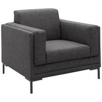 Sessel Looks Vii - Anthrazit/Silberfarben, Design, Textil (97/82/90cm) - LOOKS by W.Joop