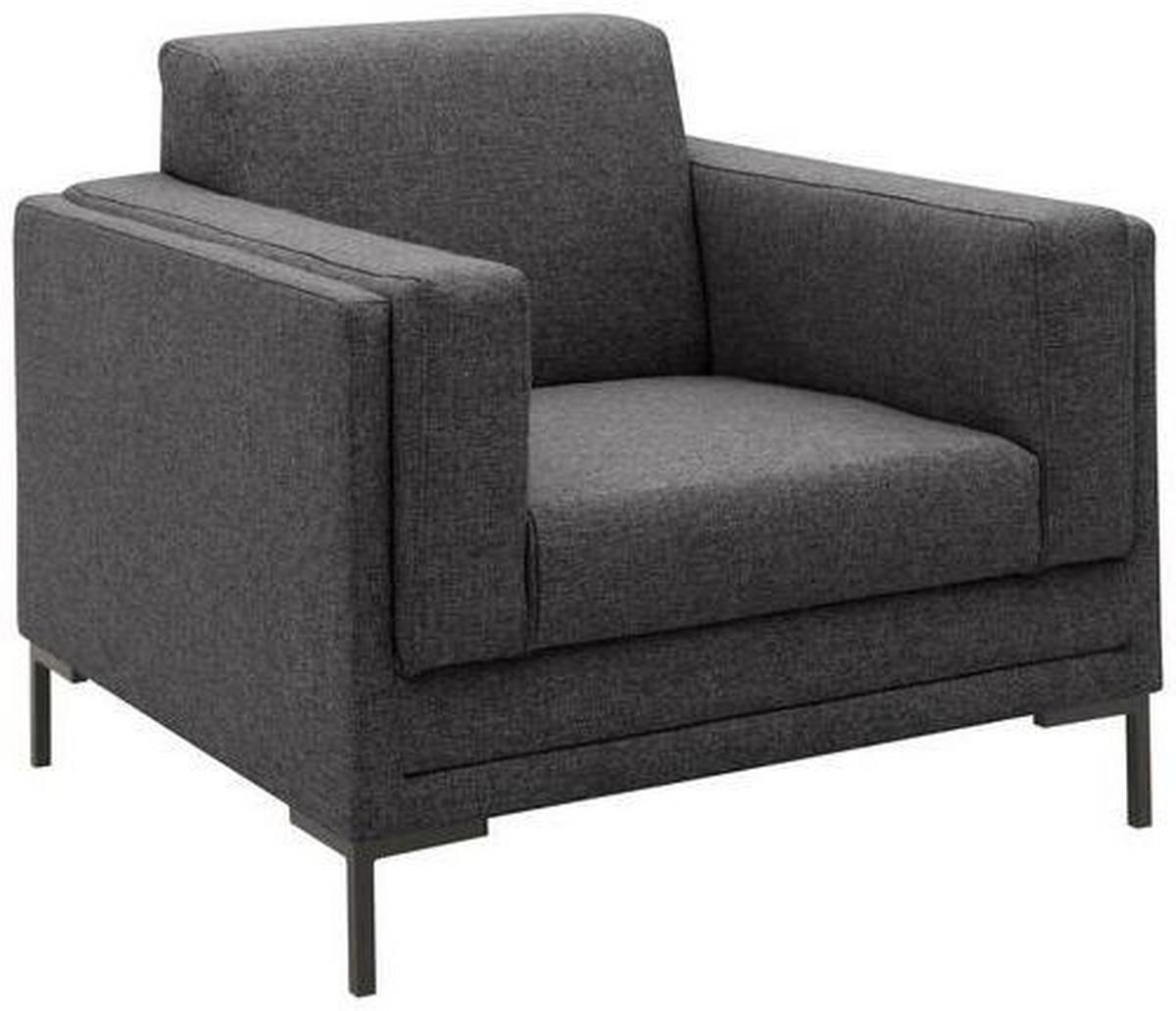 Sessel Looks Vii - Anthrazit/Silberfarben, Design, Textil (97/82/90cm) - LOOKS by W.Joop