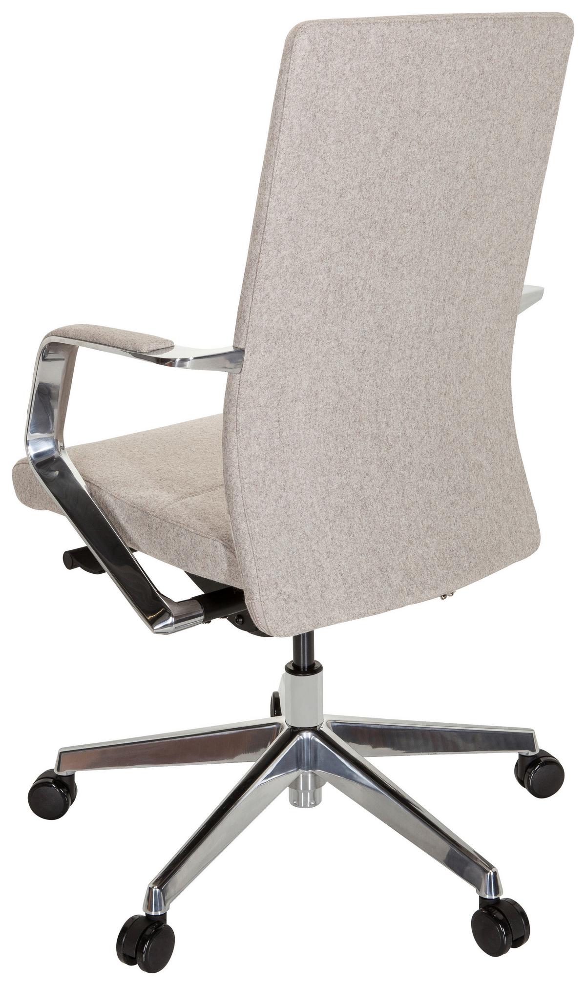 Drehstuhl Bessona Beige - Beige/Silberfarben, MODERN, Kunststoff/Textil (60/105/60cm) - MID.YOU
