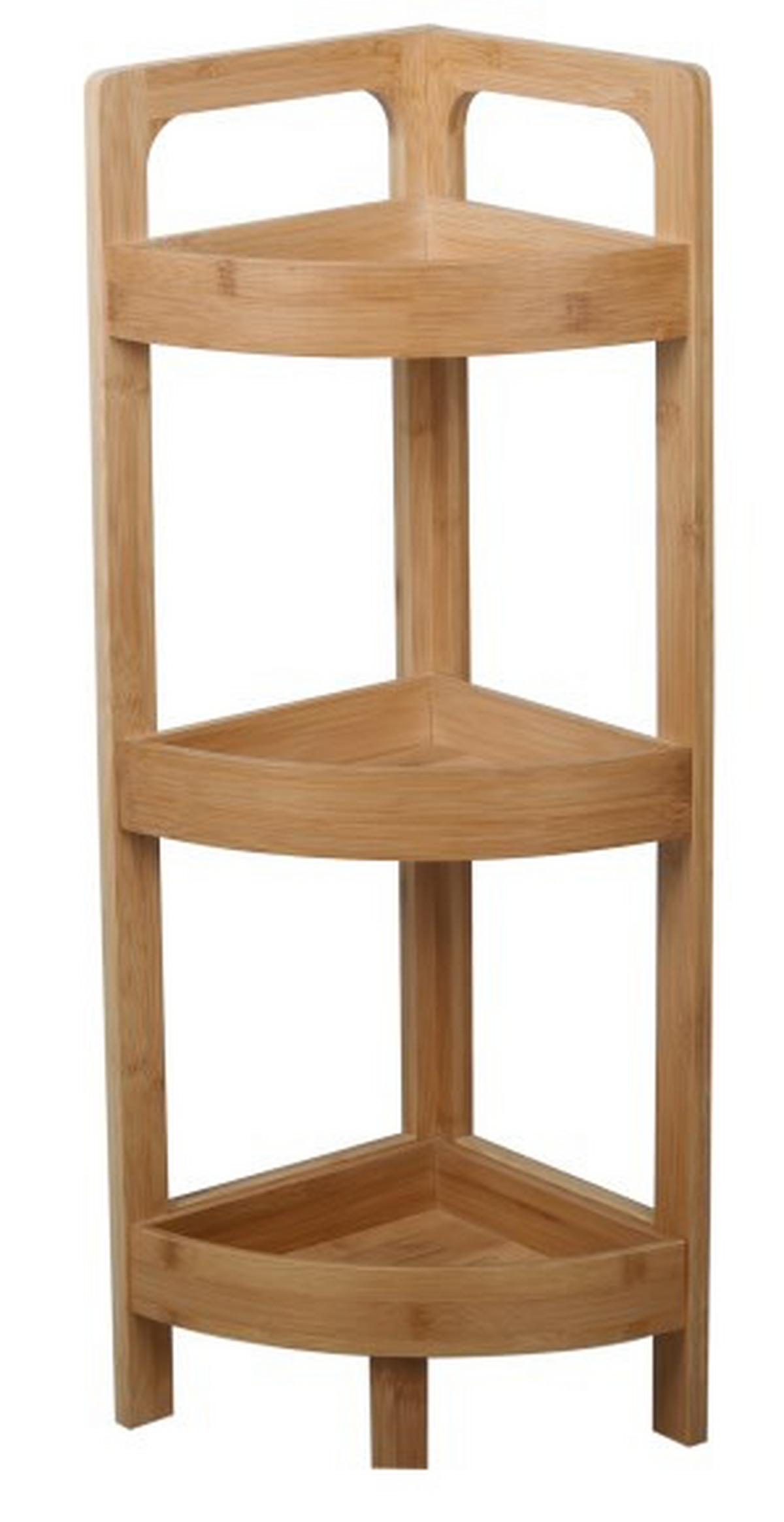 ROHOVÝ REGÁL CLIO -SB- - průhledné/hnědá, Moderní, dřevo (23/79/23cm) - ecoTree