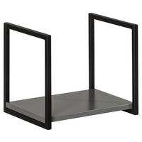 Badezimmerregal Hängend Grau/schwarz 33x28 Cm  Newyork - Schwarz/Grau, MODERN, Holzwerkstoff/Metall (33/28/28cm) - MID.YOU