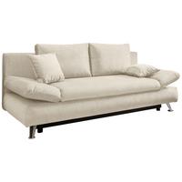 Schlafsofa Dale Beige B: 208 Cm - Chromfarben/Beige, MODERN, Textil (208/86/95cm) - Livetastic