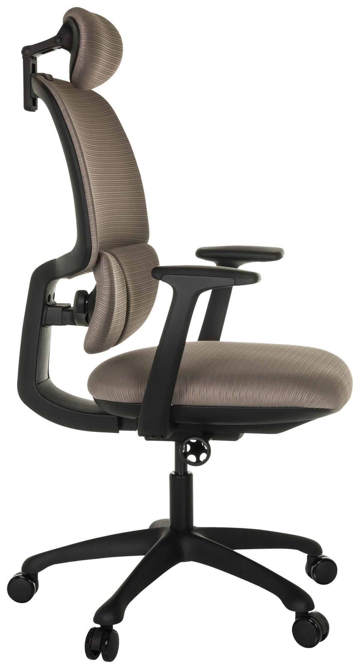 Drehstuhl Ri-cover Grau B: 66 Cm - Schwarz/Grau, MODERN, Kunststoff/Textil (66/114 - 129/67,5cm) - MID.YOU