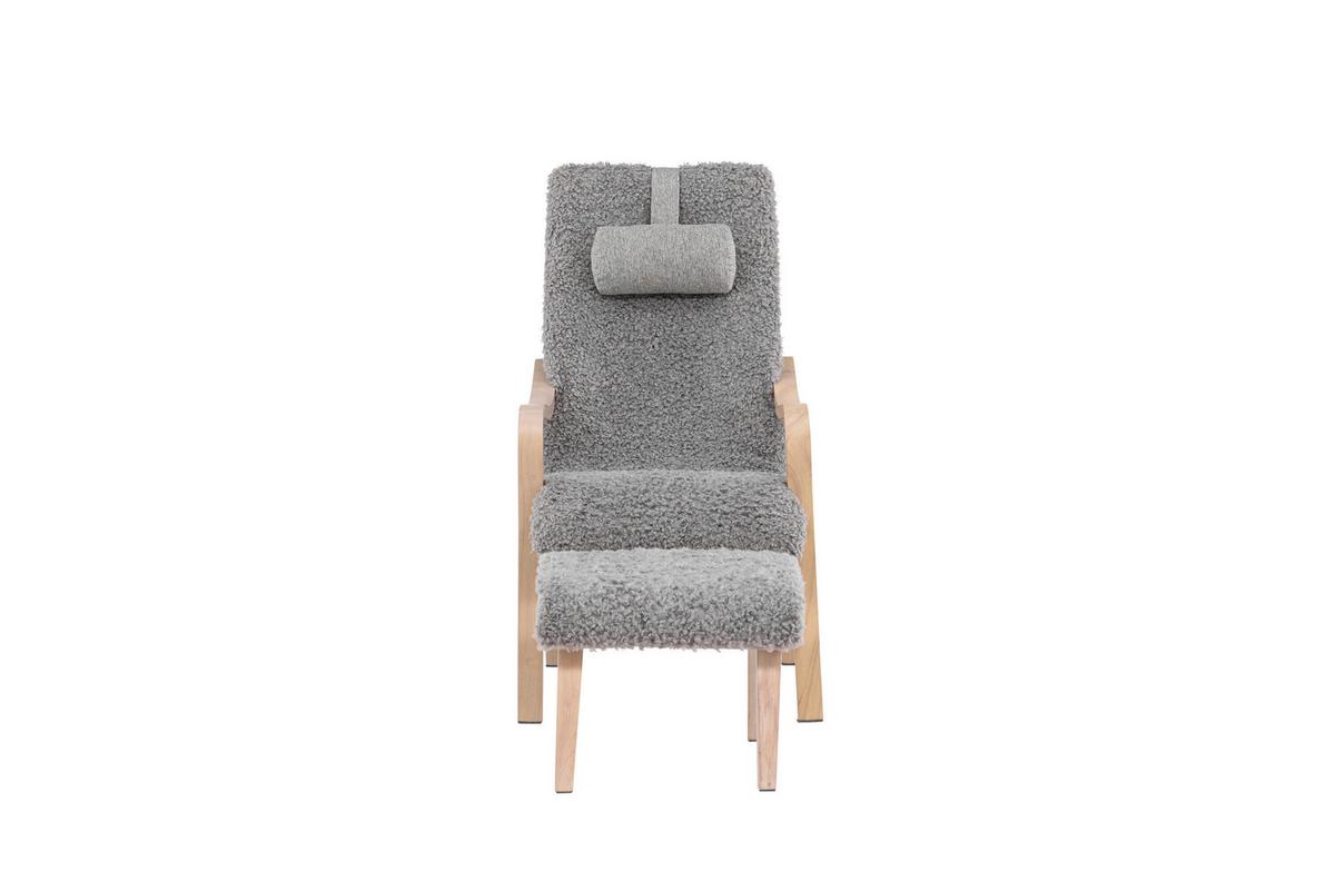 Armlehnstuhl Faro Eichefarben/Hellgrau B: 60cm - Eichefarben/Hellgrau, MODERN, Holz/Textil (60/107/89cm) - Livetastic