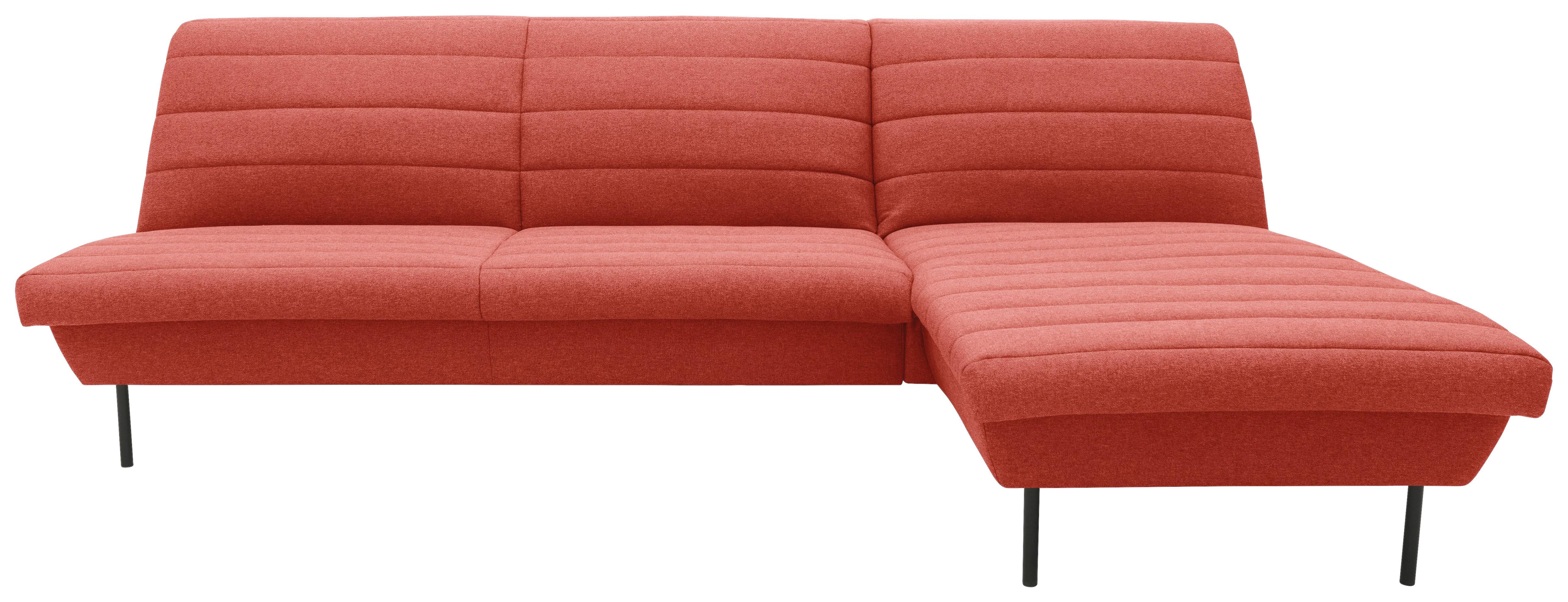 Ecksofa Looks Ix Orange - Schwarz/Orange, Design, Textil (274/168cm) - LOOKS by W.Joop