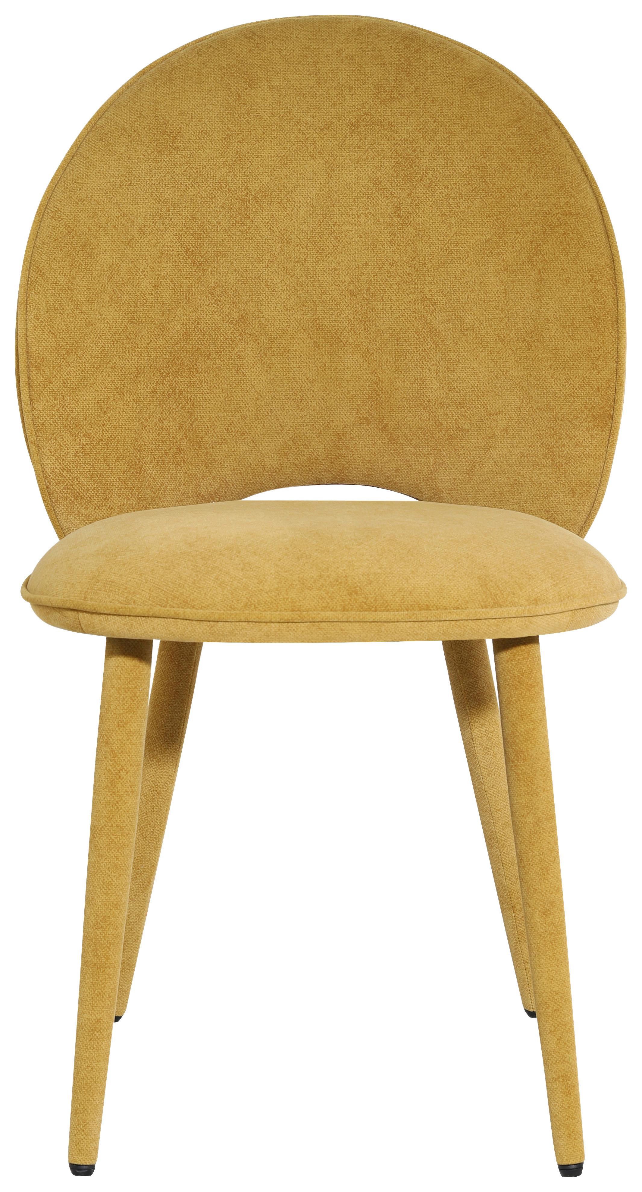 Stuhl Lavik - Gelb, MODERN, Holz/Textil (50/87/58,5cm) - Livetastic