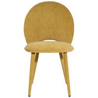 Stuhl Lavik - Gelb, MODERN, Holz/Textil (50/87/58,5cm) - Livetastic