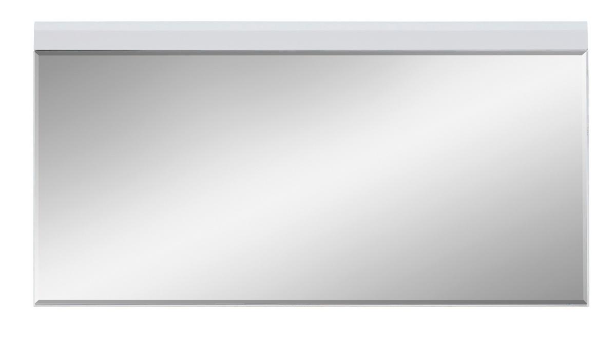 Wandspiegel Fresno Weiß, B: 130 cm - Weiß, Design, Glas/Holzwerkstoff (130/67/2cm) - Livetastic