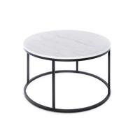 COUCHTISCH Marmor B: 85cm - Schwarz/Weiß, Design, Stein/Metall (85/85/48cm) - MID.YOU