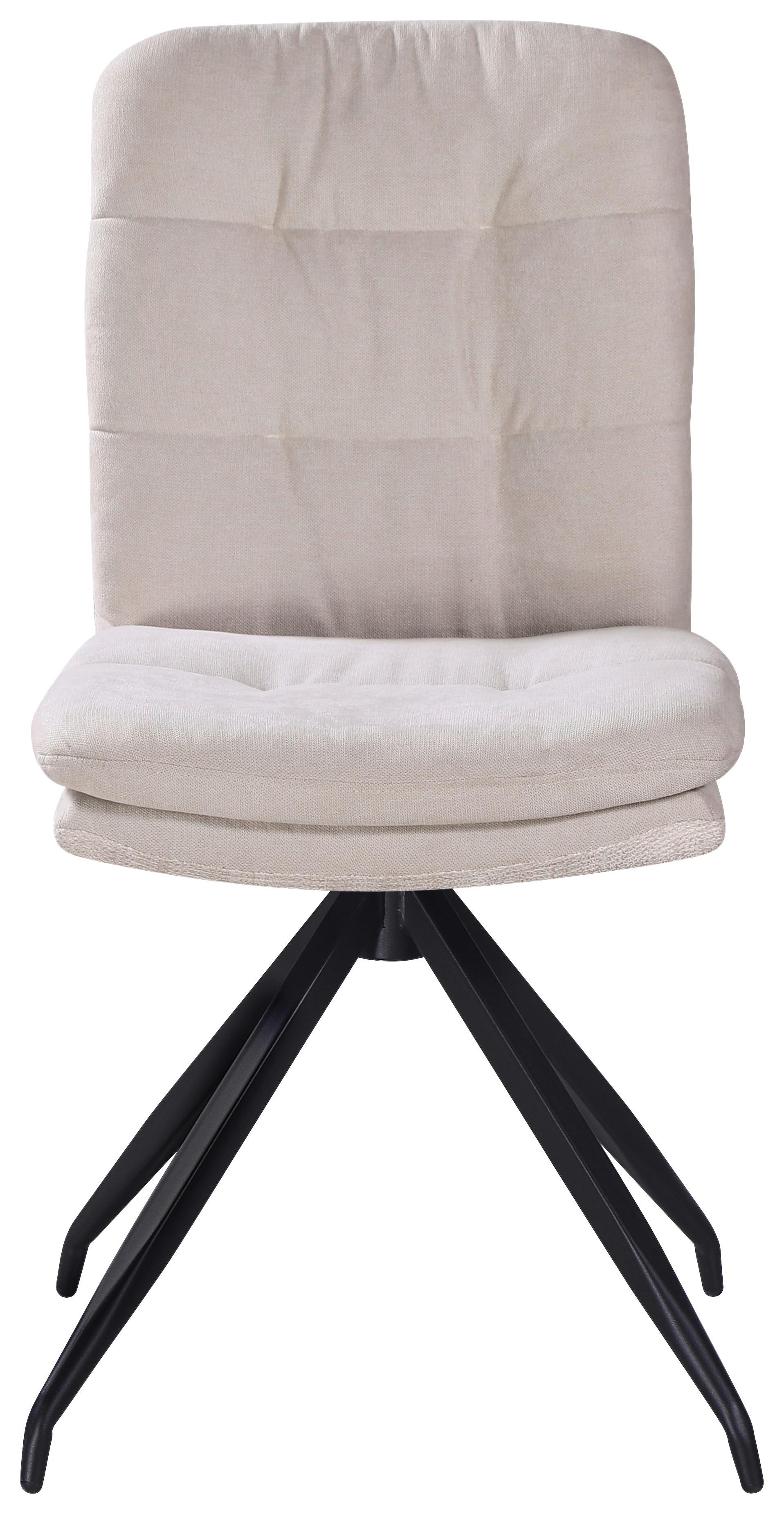 ŽIDLE NOVA - černá/béžová, Moderní, kov/textil (48/89/67cm) - Premium Living