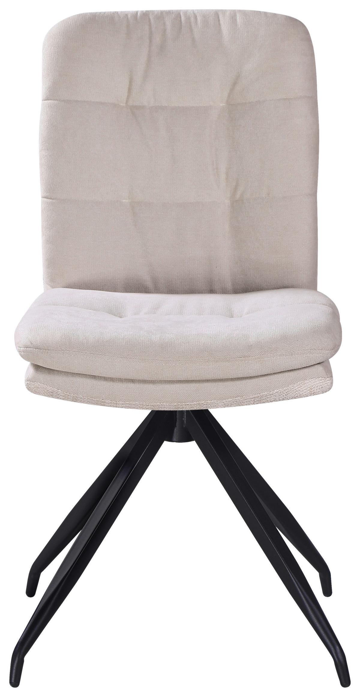 ŽIDLE NOVA - černá/béžová, Moderní, kov/textil (48/89/67cm) - Premium Living