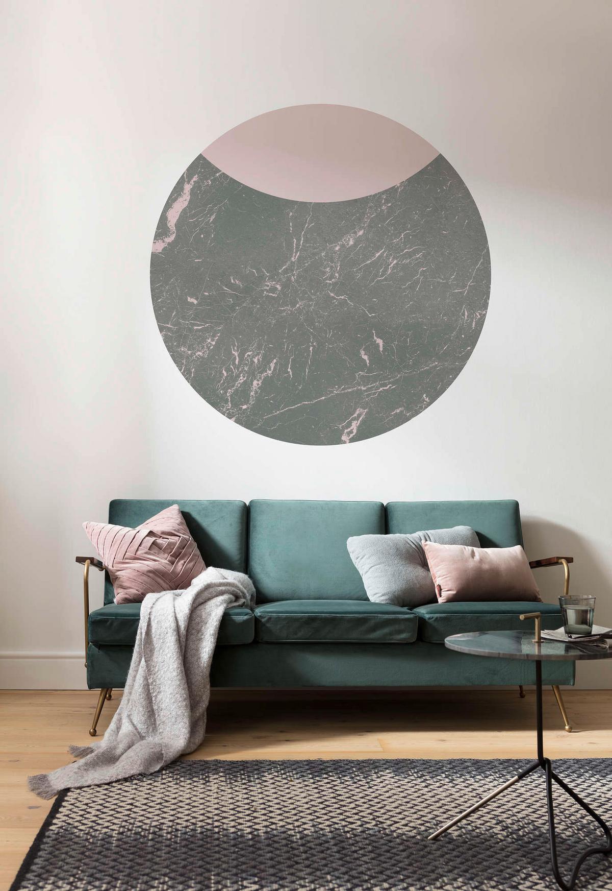 Fototapete Stripe Marmor - Rosa/Grau, Trend, Papier (125cm) - Komar