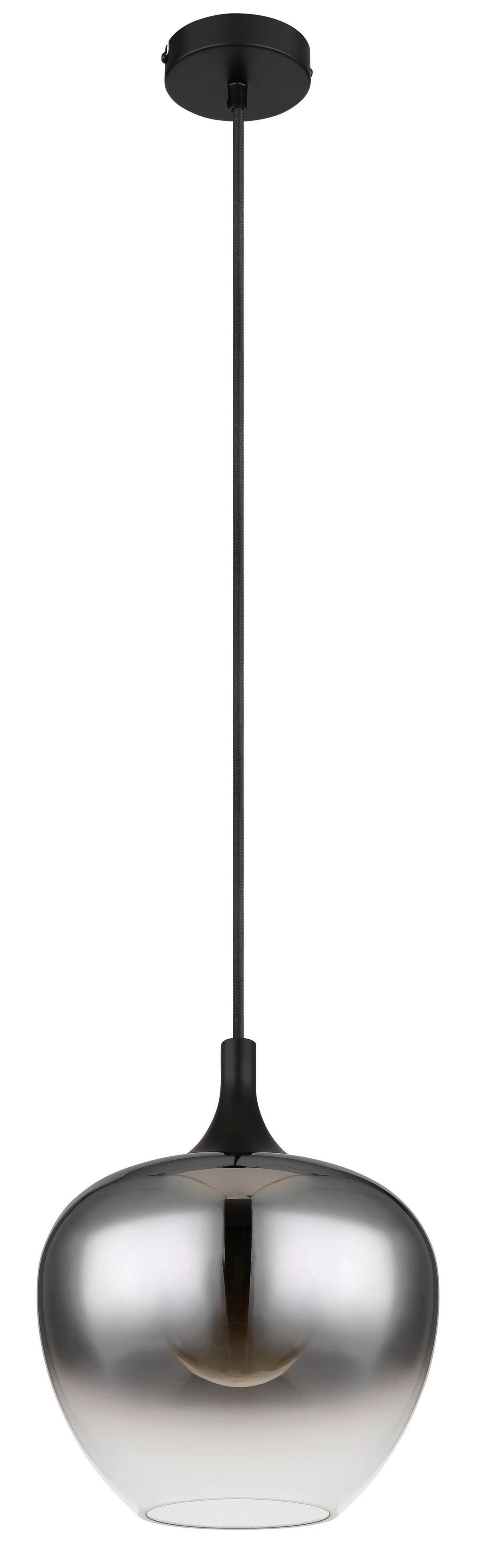 Hängeleuchte 15548h Maxy - Schwarz, Design, Glas/Metall (24/120cm) - Globo