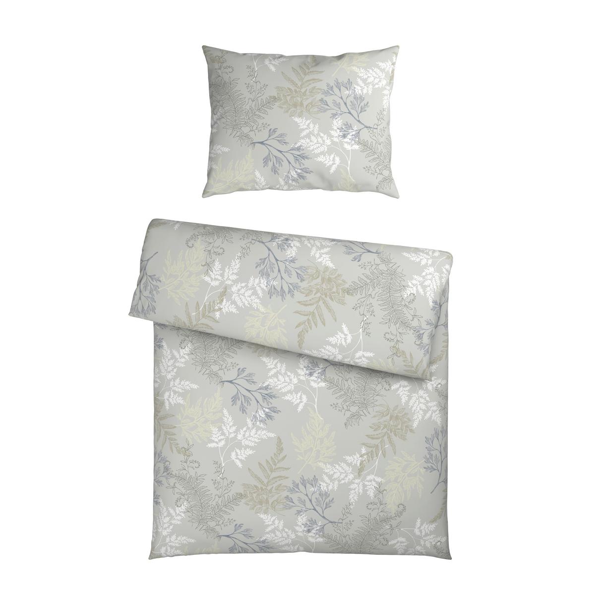 Bettwäsche Melanie - Taupe/Blau, ROMANTIK / LANDHAUS, Textil - James Wood