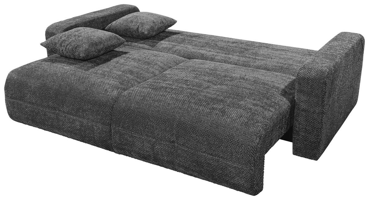 Schlafsofa Bullet Anthrazit B: 235 Cm - Anthrazit/Schwarz, KONVENTIONELL, Textil (235/88/120cm) - MID.YOU