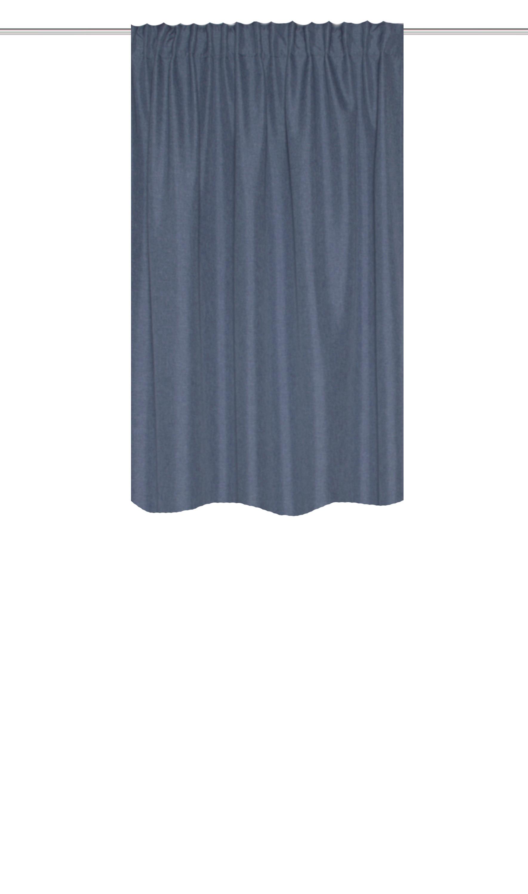 WÄRMESCHUTZVORHANG Blau B: 135 cm - Blau, Basics, Textil (135/145cm) - Schmidt W. Gmbh