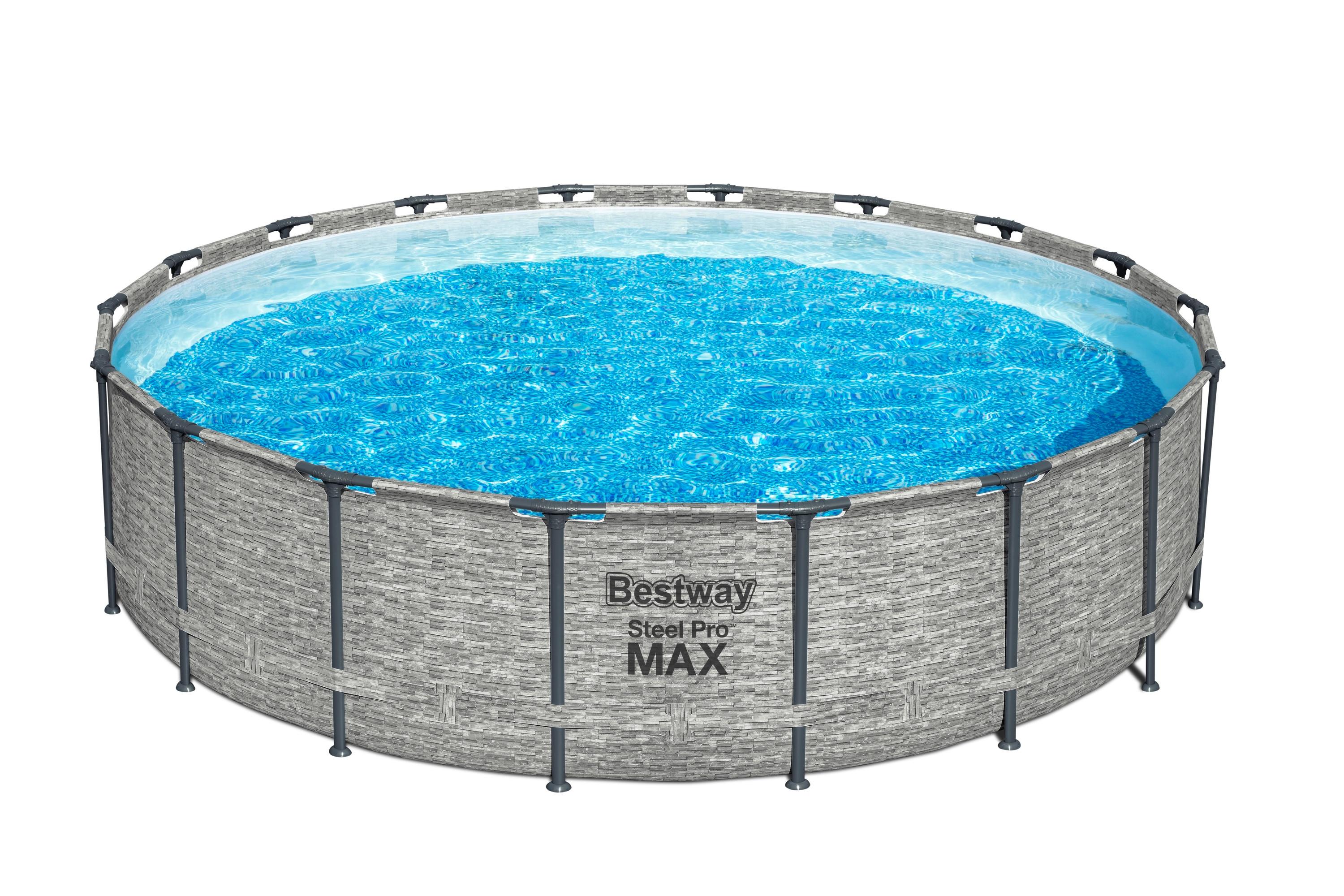 Bestway Stahlwandpool Rund Steven mit Pumpe ⌀ 549 cm