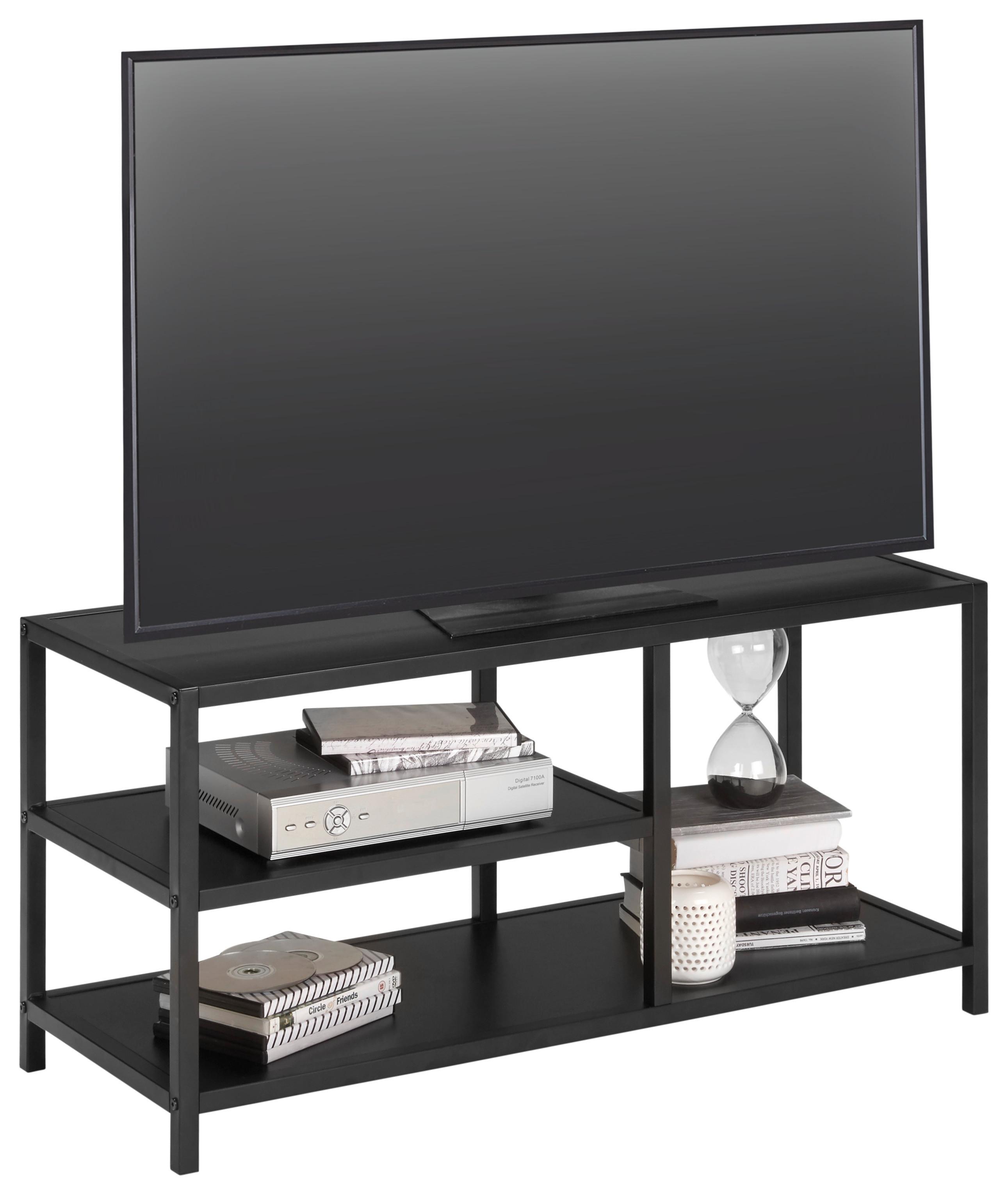 Tv Diel Dallas -Top- - čierna, Moderný, kov/kompozitné drevo (90/44/34cm) - Modern Living