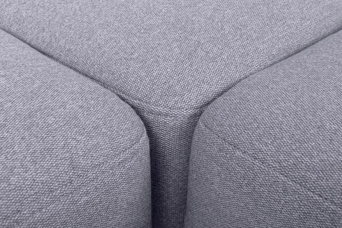Eckschlafsofa Noret Graublau S: 242/242 cm - Eiche Wotan/Hellgrau, KONVENTIONELL, Textil (242/242cm) - MID.YOU