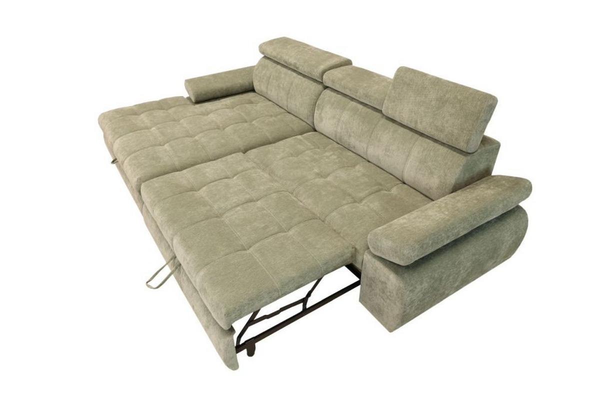 Rohová sedačka VEGAS, levá, šalvějově zelená žinylka - černá/šalvějově zelená, Design, dřevo/textil (173/294cm)