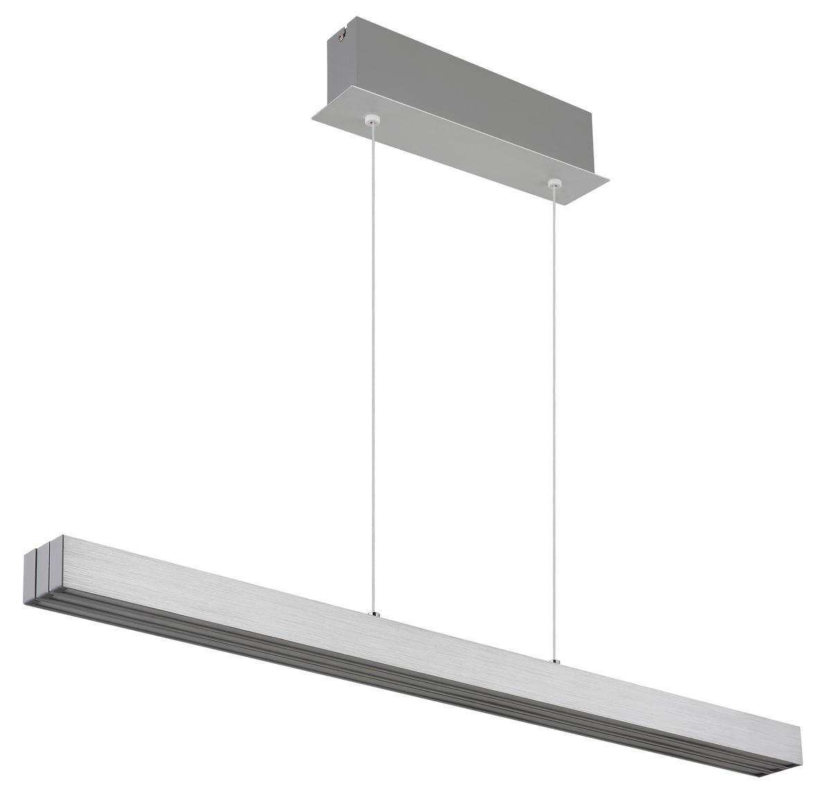 Hochvoltleuchte 230V, Opal/Alufarben - Opal/Alufarben, Design, Kunststoff/Metall (95-150/7,5/80-150cm) - Globo