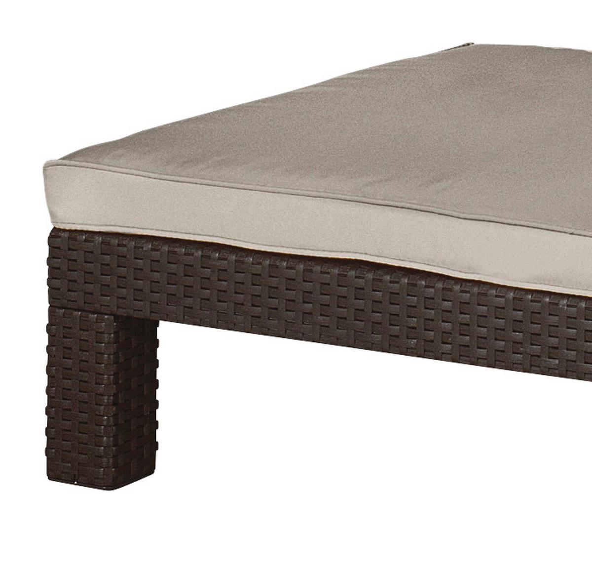 Sonnenliege Daytona Polyrattan Verstellbar Mit Auflage - Braun, MODERN, Kunststoff (195/64/22cm) - Keter