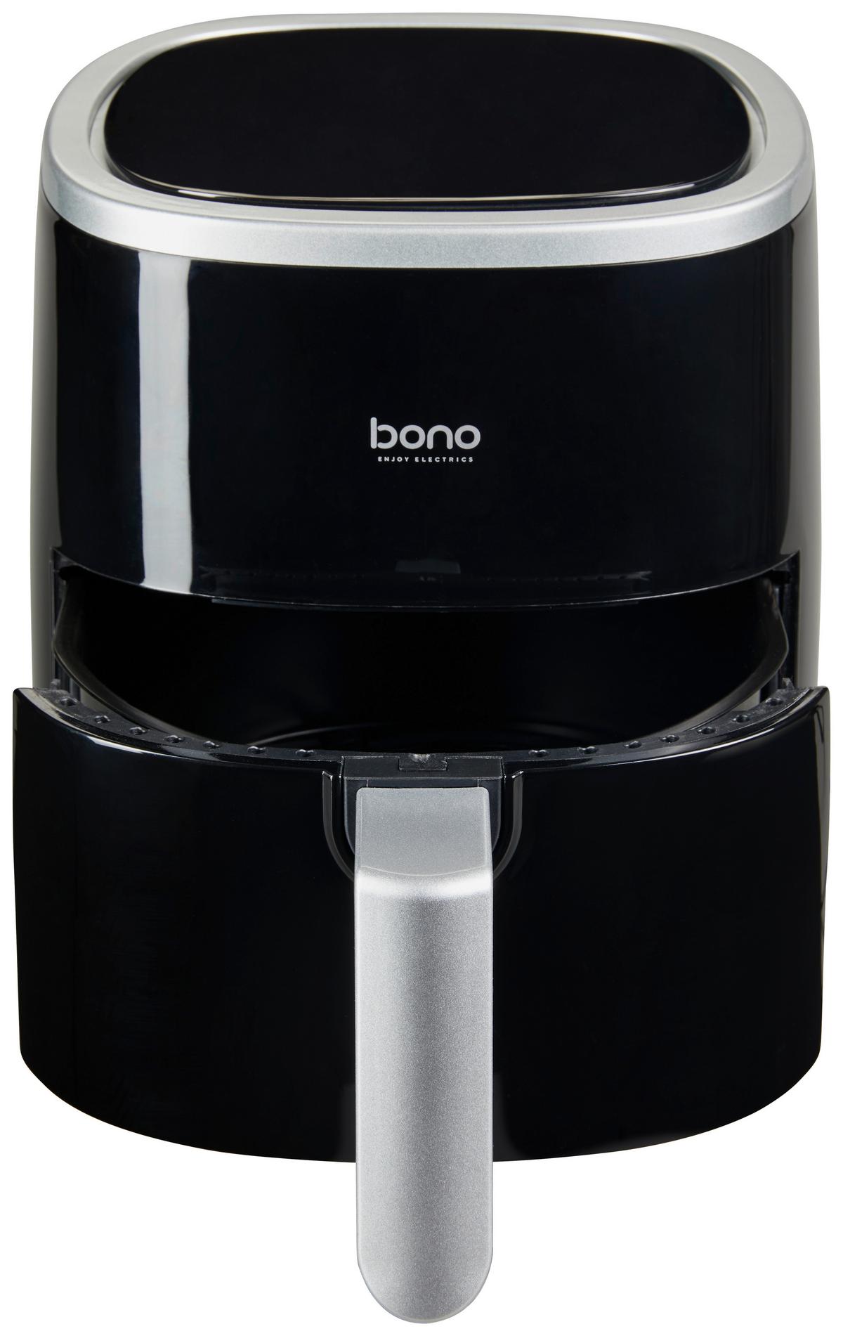 Heißluftfritteuse Julia 3,5 L Schwarz, Timer - Schwarz, MODERN, Kunststoff (32,2ml) - Bono