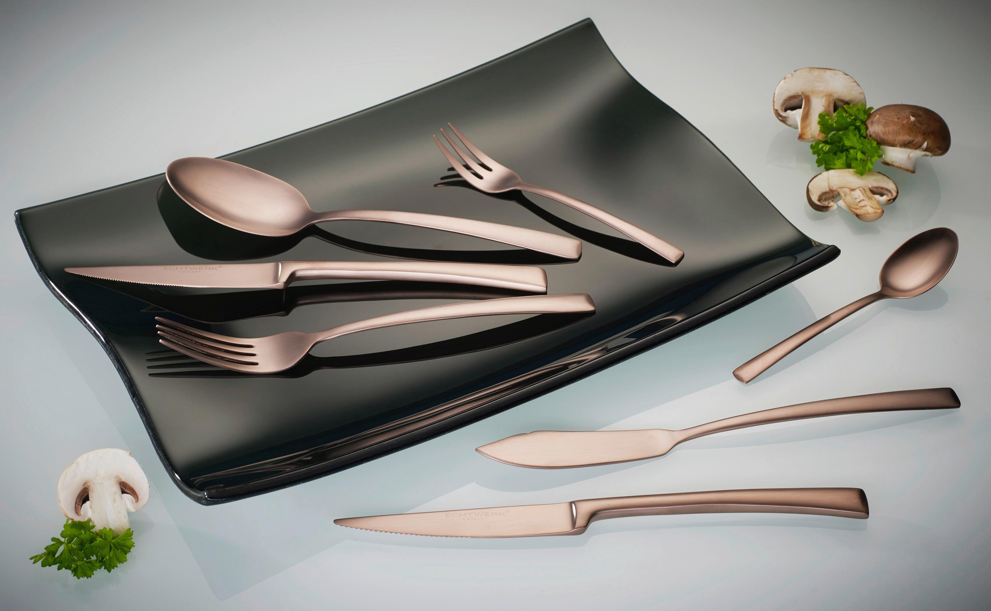 Besteckset 42-teilig Avelino Für 6 Personen - Bronzefarben, Trend, Metall (22cm) - Echtwerk