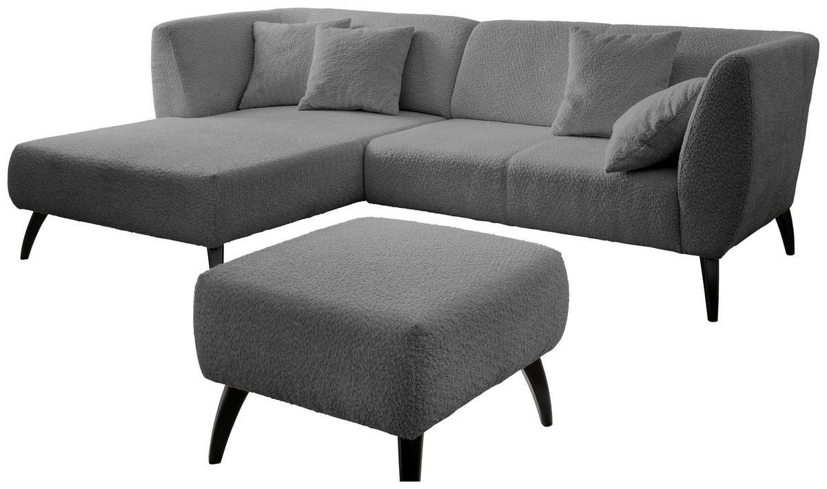 Ecksofa Colori Anthrazit S: 160/264 cm - Anthrazit/Schwarz, MODERN, Holz/Textil (160/264cm) - MID.YOU