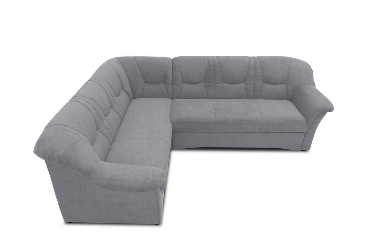 Ecksofa Sarafina Dunkelgrau S: 190x240 Cm - Dunkelgrau/Schwarz, KONVENTIONELL, Textil (190/240cm) - MID.YOU