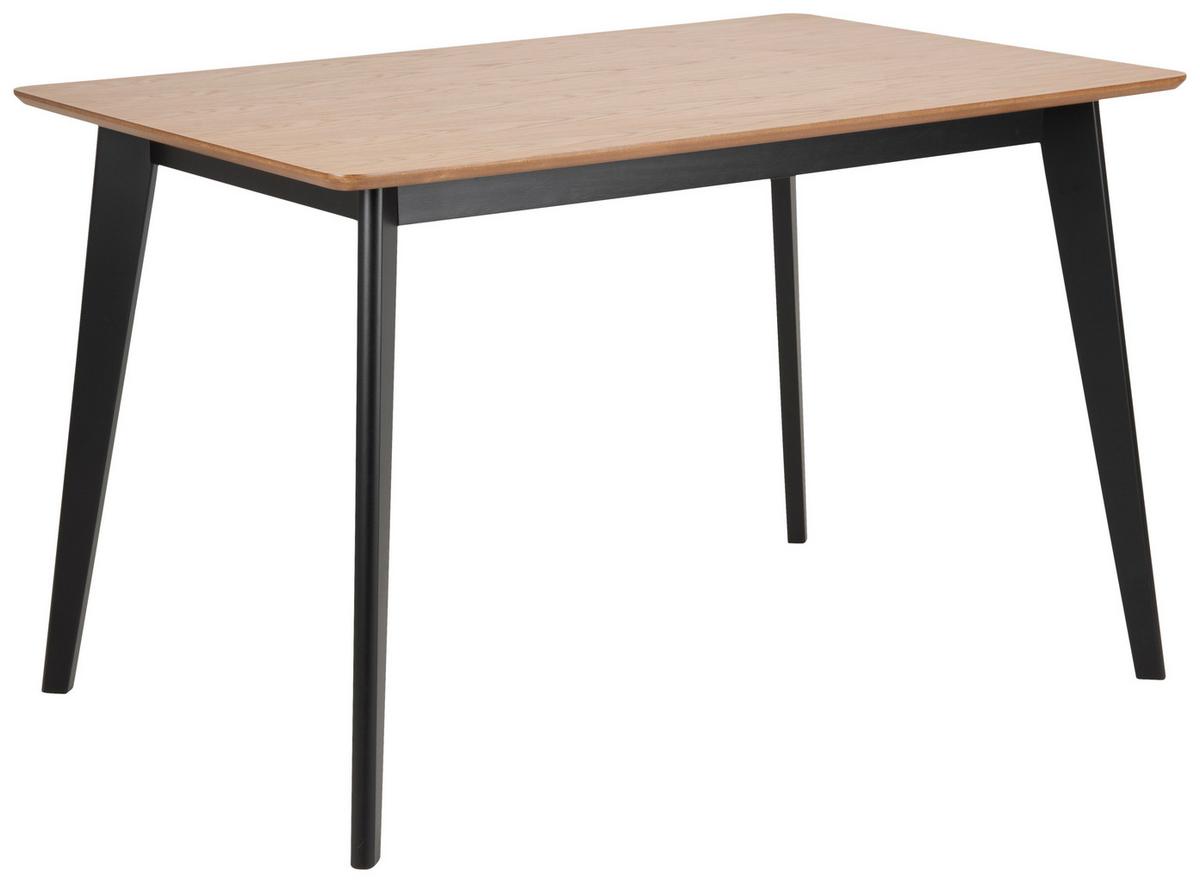 Esstisch Roxby 120x80 Cm Eiche Dekor/schwarz - Eichefarben/Schwarz, KONVENTIONELL, Holzwerkstoff (120/80/76cm) - Livetastic