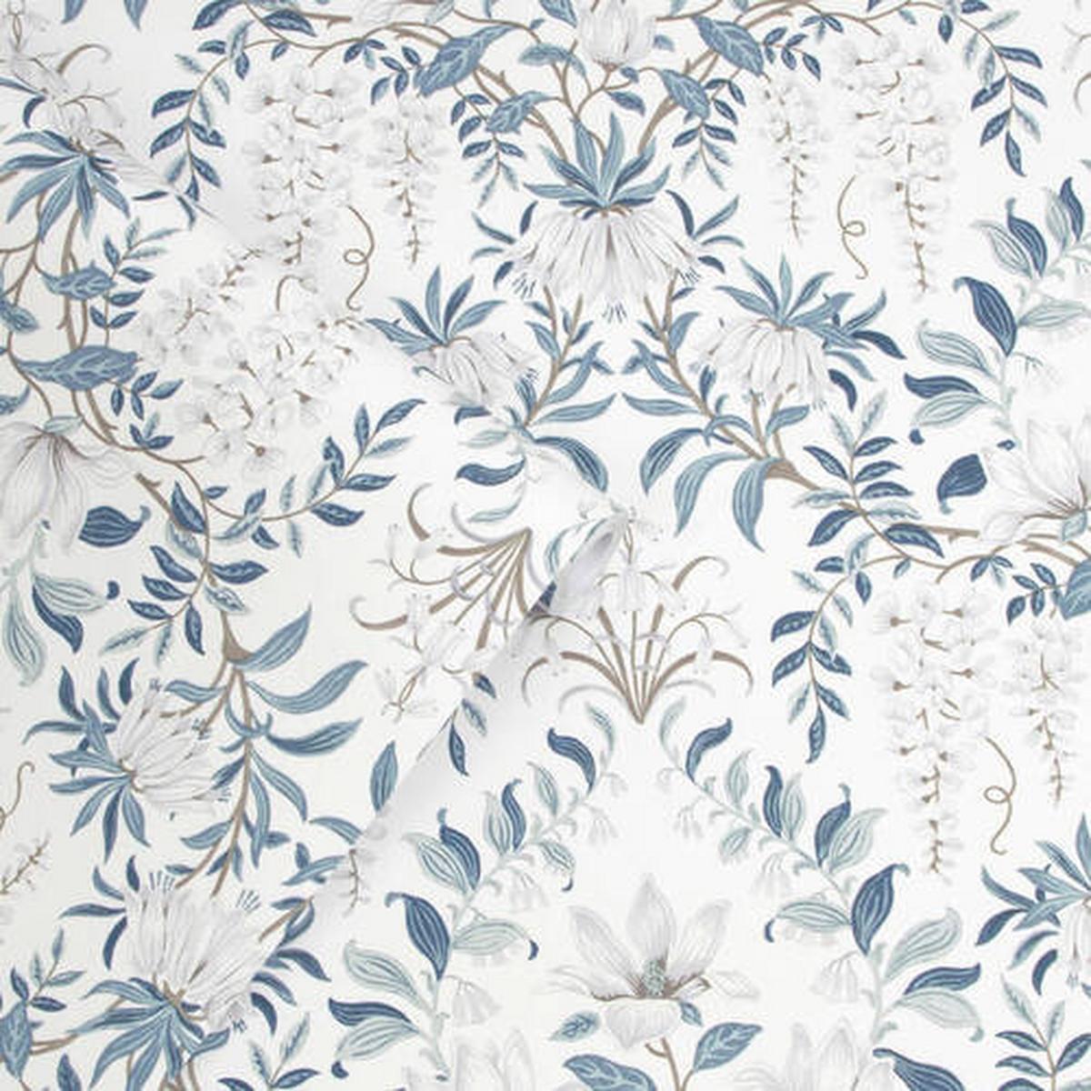 Vliestapete Parterre Off White & Seaspray - Pastellblau/Weiß, Basics, Papier/Kunststoff (52/1000cm)
