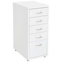 Kontajner na kolieskach biely - biela, Modern, kov/plast (28/69/41cm) - Mömax