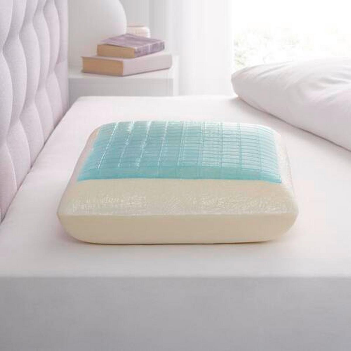 Šijový vankúš Cloud, 60/40/12cm - modrá/biela, textil (60/40/12cm) - Premium Living