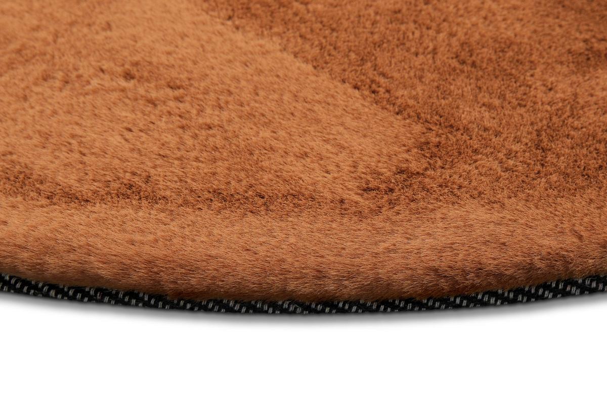 Hochflorteppich Kupfer, Ø: Ca. 100 Cm - Kupferfarben, KONVENTIONELL, Textil (100/100cm) - Esprit